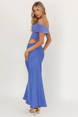 Lorely Off-Shoulder Midi Dress Ocean