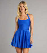 Sway All Day Halter Skater Dress