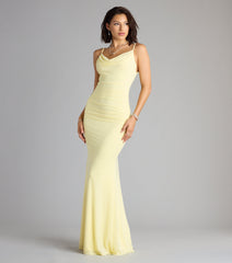 Sophia Mesh Open Back Mermaid Formal Dress