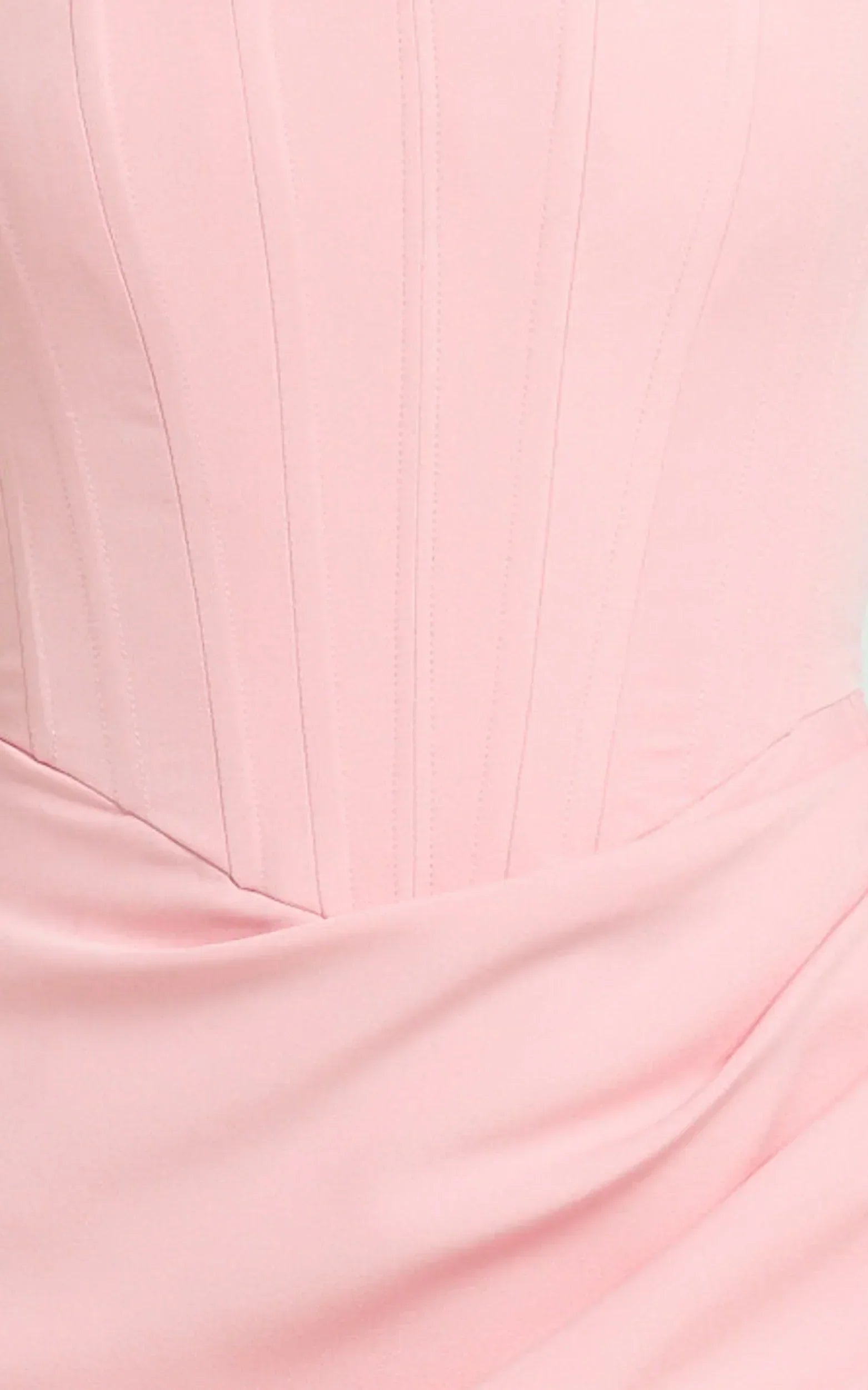 Avery Mini Dress Strapless Corset Bodice Draped Dress in Pink