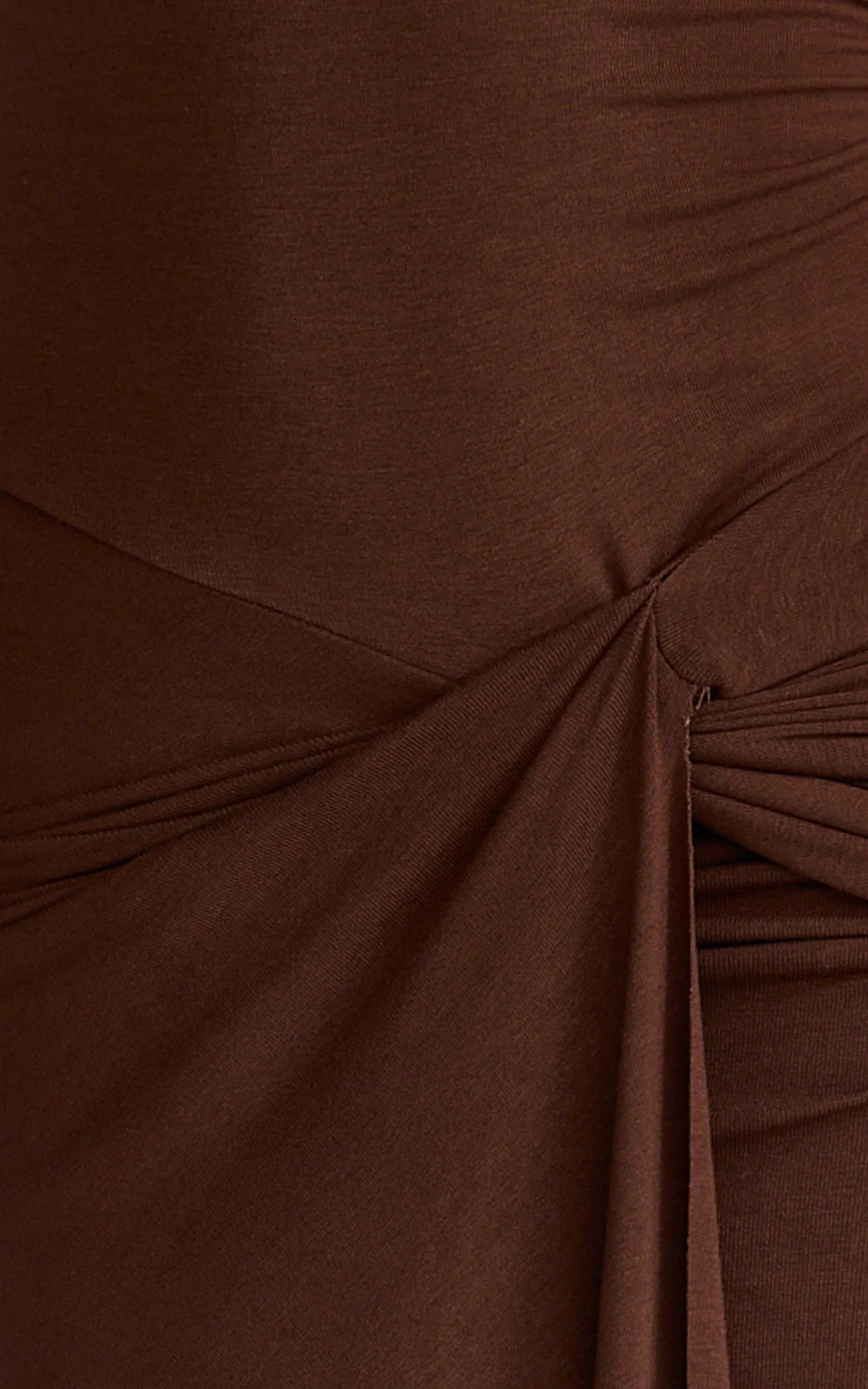 Rosalie Mini Dress - Tie Front Bodycon Wrap Dress in Chocolate